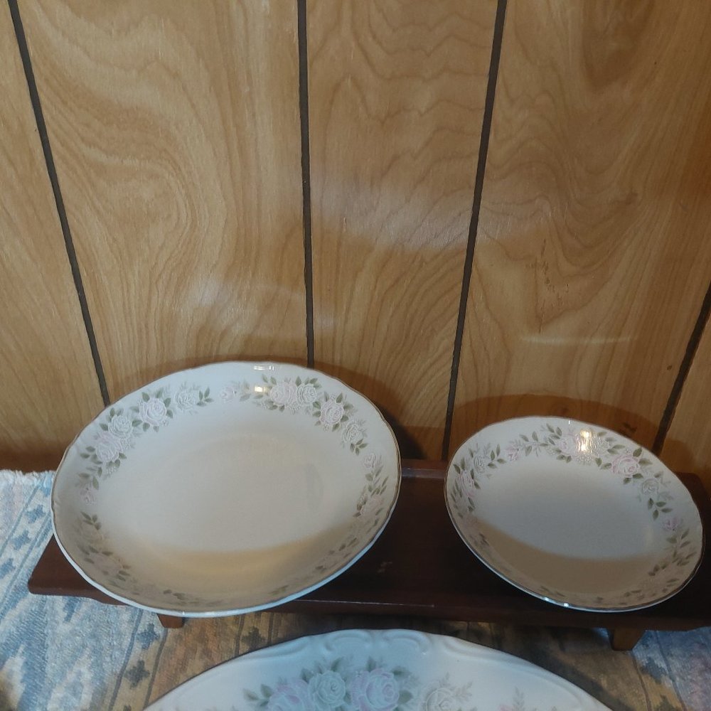 Sheffield China Classic #501, Platter, 2 Plates, Med & Small serving dishes